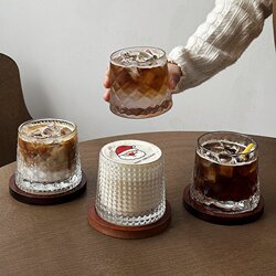 Retro ins Style Glass Cup, Concentrated Iced American Latte Cup, Affogato Cup, Coffee Cup, Cold Brew Cup, Beverage Cup