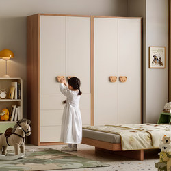 All Solid Wood Children's Wardrobe Combination Bedroom Home Modern Simple Solid Wood Multi-Functional Storage Cabinet with Drawers