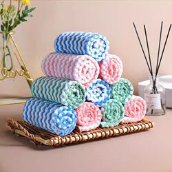 New Thickened Water Ripple Cleaning Cloth for Wiping Tables, Absorbent for Kitchen Cleaning, Not Easy to Absorb Oil, Coral Fleece Dishwashing Cloth