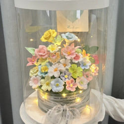 Jingdezhen High-Temperature Pure Handmade Ceramic Flowers, Eternal Flowers, Artificial Flowers, Creative Flower Vase, Bouquet, Teacher's Day Gift