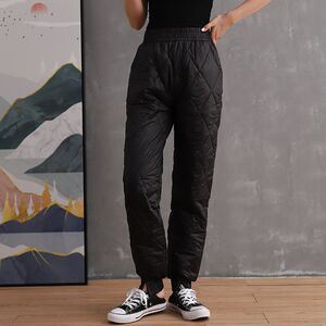 
Down cotton pants for women's outer wear 2022 winter new thickened warm pants slimming leggings high waist loose casual pants