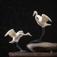 Refiners Creative Ceramics Crane Display Home Tea Table Decoration Words Fish Tank Landscape Micro Landscape Gardening Accessories
