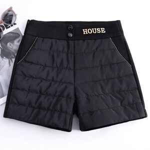 
Down cotton shorts for women in autumn and winter 2021 new slim a-line high waist plus velvet wide legs for outer wear casual thickened boot pants