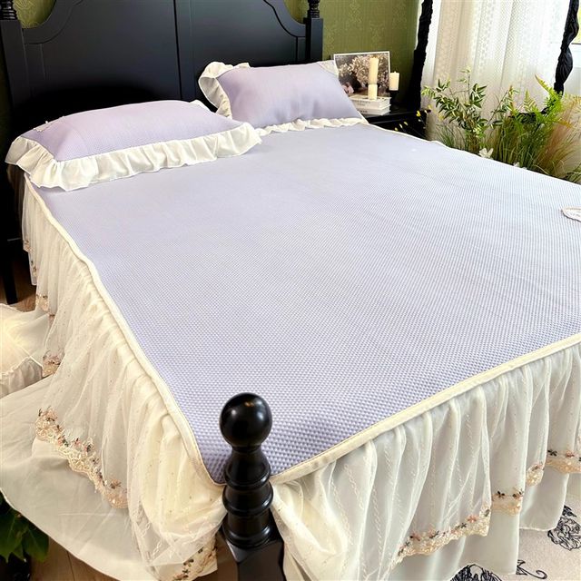 
2024 New Bedskirt Style Ice Silk Summer Mat Three-piece Set A Category A Maternal and Infant High-End Super Cool Washable Soft Summer Mat