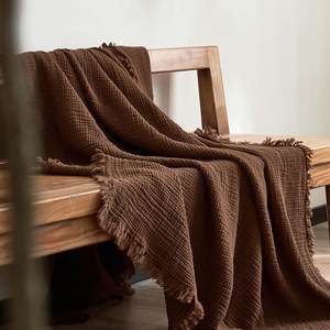
Class A pleated soft cotton four-layer yarn sofa towel sofa blanket bedroom bed blanket casual blanket
