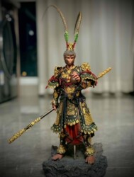Anime Figure Statue Model Ornament Toy Black Myth Sun Wukong Monkey King Set Movable Doll Inart