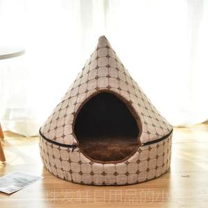 
High-end cat nest, four-season universal cat bed, pet bed, villa closed kennel, washable, winter items to warm pets