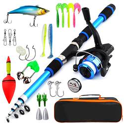 Children's Special Fishing Rod Ultra-Short Rod and Reel Set 1.8m Fishing Rod Fishing Gear Telescopic Lure Rod Portable Set for Beginners
