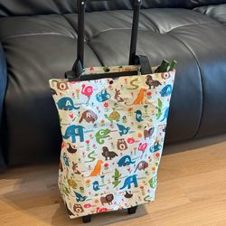 Shopping Cart, Small Grocery Cart, Portable, Foldable, with Swivel Wheels, Large Capacity, Heavy-Duty, Sturdy and Durable