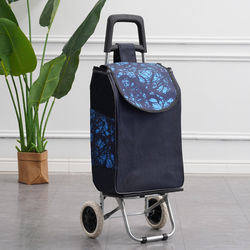 Lightweight Grocery Shopping Cart, Silent Folding Handcart, Household Shopping Cart for the Elderly, Large Capacity Trolley for Market Trips