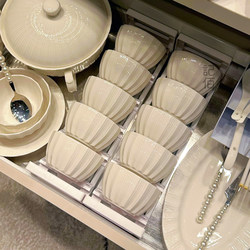 Pure White Embossed Bowl and Plate Set for Home Use, 2026 New Model, Simple Underglaze Color Bowls, Plates, and Chopsticks, Housewarming Gift Ceramic Tableware