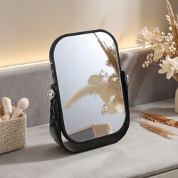 Simple Desktop Makeup Mirror, High-Definition Double-Sided Vanity Mirror, Portable Square Beauty Mirror for Student Dormitories and Home Use