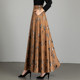 Spring and Autumn Long Skirts for Women 2025 New High Waist Printed Skirts Fashion Large Size Slim A-line Dangling Big Dangle Skirt
