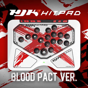 HJK HITPAD Blood Alliance White Full Button Controller Fighting Game Hitbox Joystick Street Fighter 6