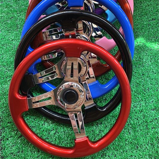 
Car modified steering wheel Beidou Star Alto Wuling Poussin mahogany color high-gloss glossy 1-inch steering wheel