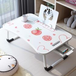 Bed Table, Small Table, Computer Table, Laptop Bed Table, Foldable, Suitable for Home Use, Dormitory, Student Study Desk, Writing Desk