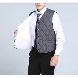 
Autumn and winter vest cotton vest men's dad's vest new style plus velvet thickened elderly men's vest lambswool