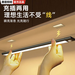 Hp Lighting Human Sensor Light Rechargeable Night Light Lights up When People Come Wireless Self-Adhesive Magnetic Cabinet Light Strip