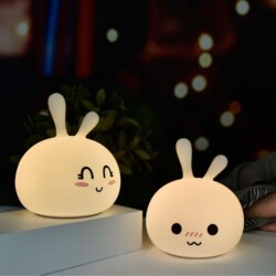 Free Star USB Rabbit Silicone Lamp Mini Wake-Up Sensor Children's Cartoon Led Tap Bedside Night Light