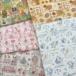 
Cartoon retro style printed cloth high-end tablecloth fabric rectangular tablecloth encrypted cotton and linen cloth desk