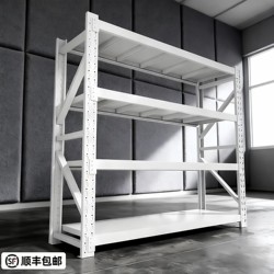 Thickened Commercial Shelves, Supermarket Storage Racks, Floor-Standing Storage Racks, Super Heavy-Duty Display Racks for Express Delivery