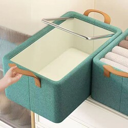 Large Steel Frame Storage Box for Home Use, Suitable for Organizing Clothes, Pants, and Underwear in the Wardrobe