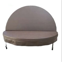 Factory Price Energy-Saving Waterproof Heat-Insulating Cover for Hot Tub, Round Dark Brown Spa Cover Suitable for Spa Tubs
