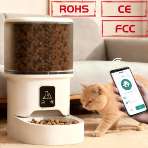 
2026 New Pet Intelligent Feeder Timed Feeding Remote Voice Control Home Feeder with Video Wholesale