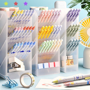 
Slant pen holder storage box student stationery desktop office sewing DIY materials, tools and finished products