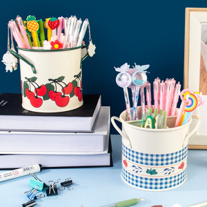 
Cute student desk storage box for children and girls Japanese makeup brush bucket sewing DIY materials tools and finished products