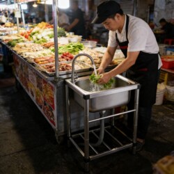 Thickened Stainless Steel Movable Sink, No-Drill Easy Installation, Suitable for Courtyard, Home, and Commercial Use, for Washing Vegetables, Hands, and Dishes