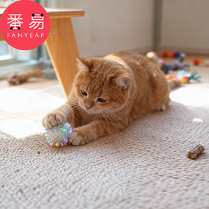 响纸球A1zzn001-彩色响纸球猫咪解闷玩具小猫宠物用品逗猫彩纸团