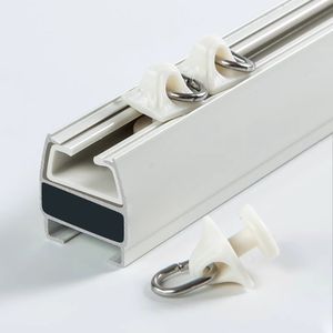 Curtain curtains and accessories rail top installed aluminum alloy track side installed nano -dispel sound sliding rail curtain guide rail

