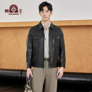 
Beast King 2025 new autumn style first layer cowhide leather jacket leather jacket motorcycle leather jacket men's casual