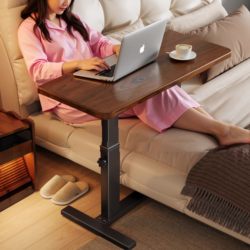 Bedside Table, Adjustable Computer Desk, Living Room Office Desk, Movable Table, Student Writing Desk, Side Table, Home Bedroom Lazy Bedside Study Table, Foldable Bay Window Small Rectangular Workbench