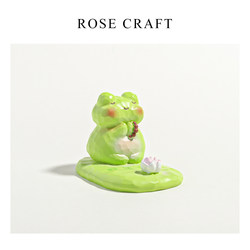 Rose Craft Good Luck Lotus Phone Stand Desktop Ornament Cute Creative Stress Relief Office Decoration