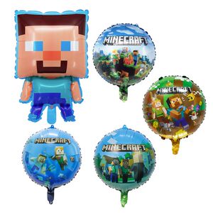 18 -inch game around my world Mincraft Steve Alien cartoon anime game aluminum film balloon