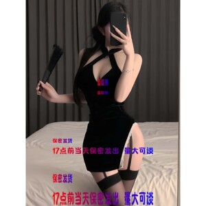 
Sexy slit cheongsam, pure desire, tight-fitting and fun uniform, abstinence-style, hot, large-scale temptation, flirty date suit