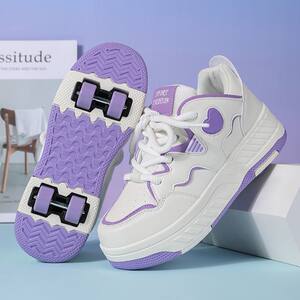 
Heelys Shoes Girls 2025 New Roller Skates Summer Breathable Children's Four-Wheel Medium and Large Children Girls Cute Skates