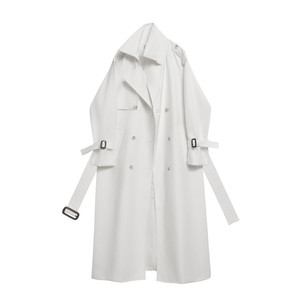 
White 2025 new windbreaker jacket for men and women spring and autumn new popular super long British style high-end coat