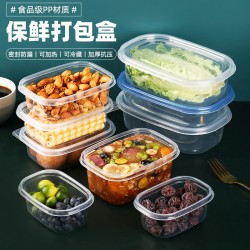 Disposable Lunch Boxes, Picnic Packaging Boxes, Fruit Preservation Boxes, Food-Grade Microwaveable Plastic Containers for Takeout