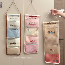 Cartoon Storage Hanging Bag, Three-Dimensional Student Dormitory Wardrobe Bedside Wall-Mounted Storage Bag, Multi-Compartment Wall Hanging Storage Bag