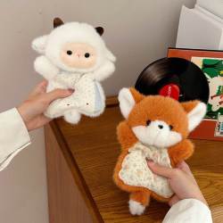 Soothing Bean Bag Doll, Small Woolen Plush Toy, Stress-Relief Squeeze Hand Puppet, New Year Doll for Girls, Birthday Gift for Girls