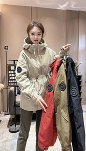 Ernong leisure mid -length jacket coat female fashion loose dual zipper European autumn dress new cotton coat
