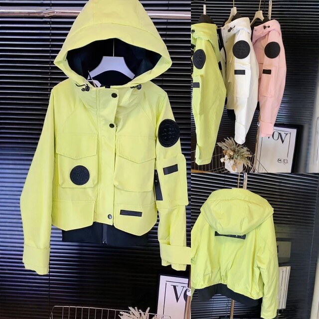 Korean version of candy color labeled cotton short jacket for women's jacket 2025 spring new casual hooded age-reducing two-cotton jacket