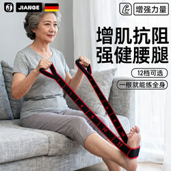 German-Jiange/Resistance Band for Muscle Building, Digital Resistance Band for Middle-Aged and Elderly People to Train Leg and Back Strength, Elastic Band