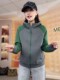 Dongdaemun Letter O Color Bundle Stand Collar Hooded Jacket Women's Spring 2023 New Loose Fashionable Evergrande Cardigan
