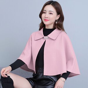 
Women's new wool cape jacket with short autumn and winter cardigan with cheongsam woolen cloak