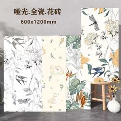 Foshan All-Ceramic Tiles, French-Style Green Tiles, Vintage Bathroom Balcony Swallow Tiles 600X1200