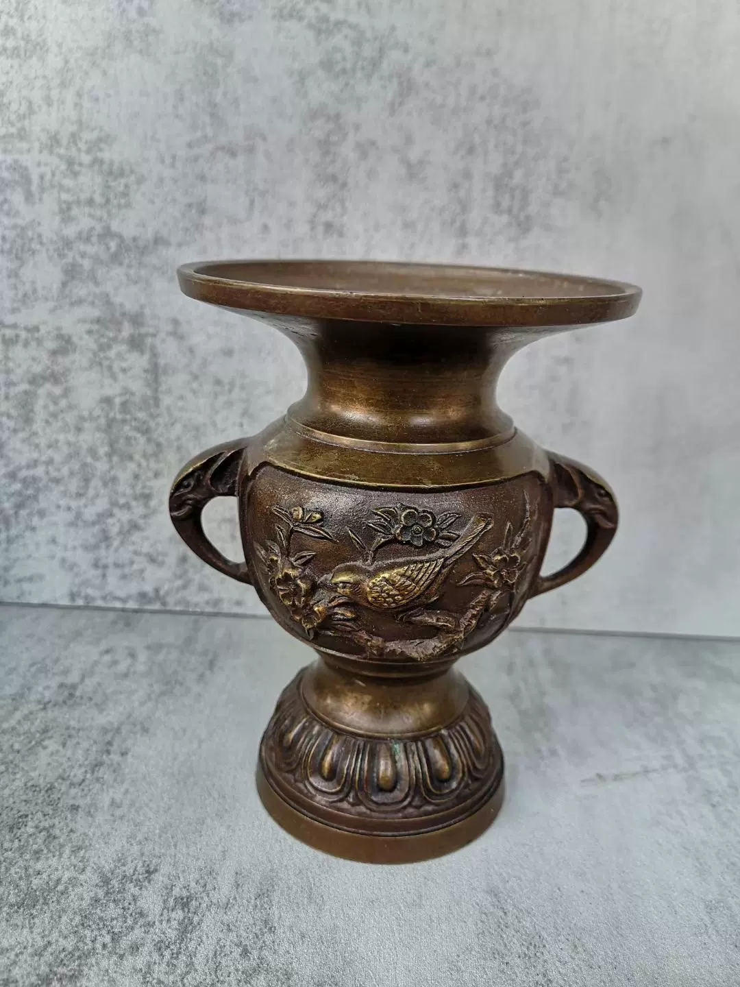 日本茶器 日本古铜精工松鹤纹铸物 日本古铜工艺，精